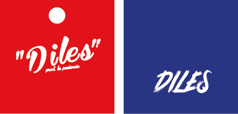 Portada del sencillo "Diles" con fondo rojo y azul.