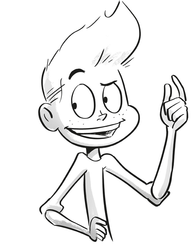 Ilustración dKenny sonriendo con una mano alzada. 