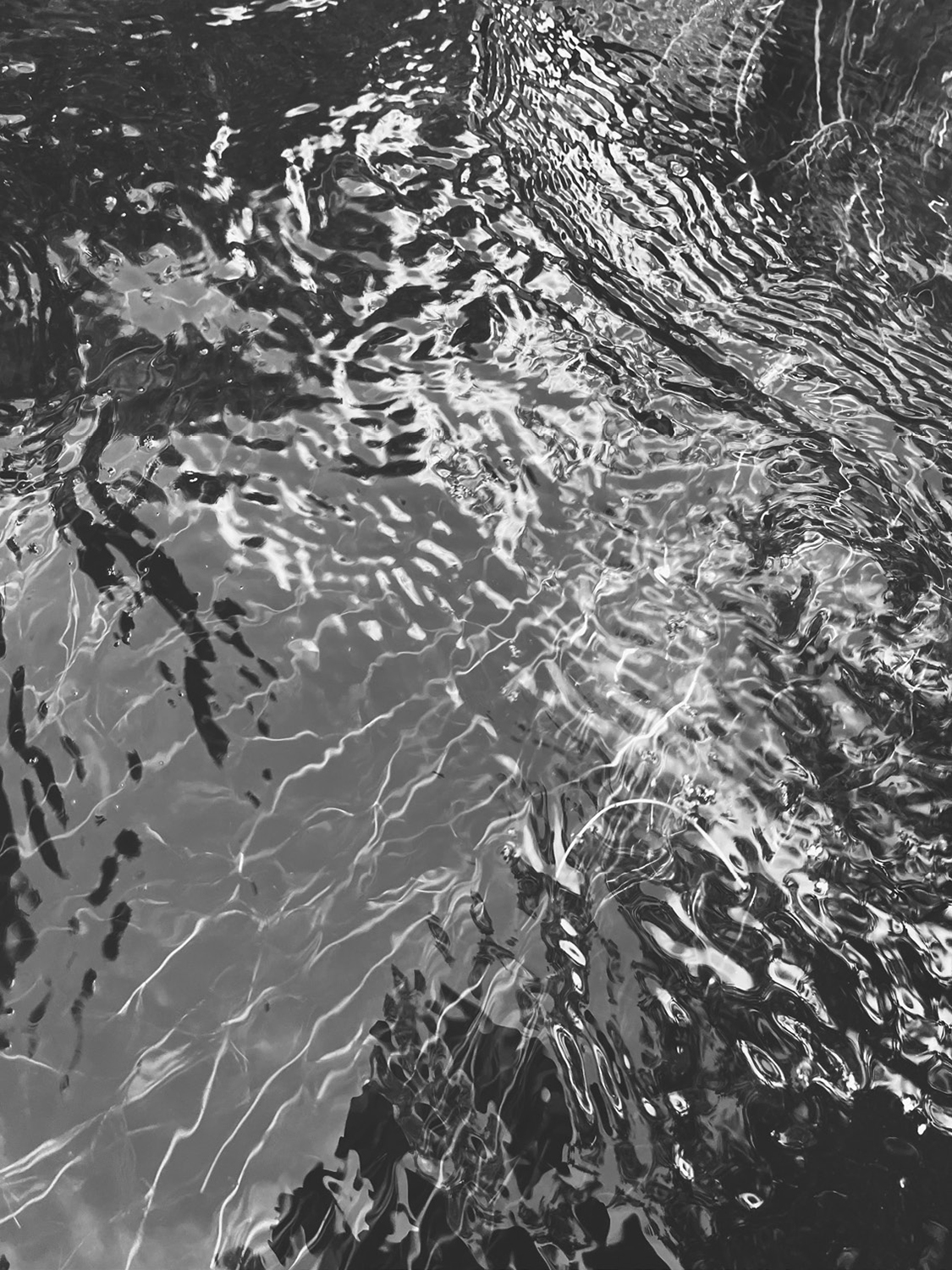 Fotografía del agua de un rió en calma.