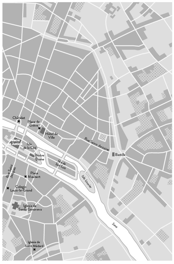 Parte derecha del mapa de París del año 1776