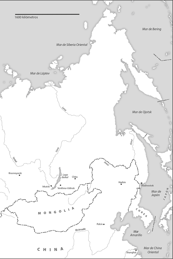 Segunda parte (derecha) del mapa del imperio ruso, enero de 1914