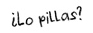 ¿Lo pillas?