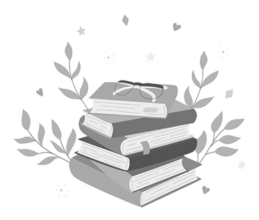 ilustración decorativa de unos libros apilados