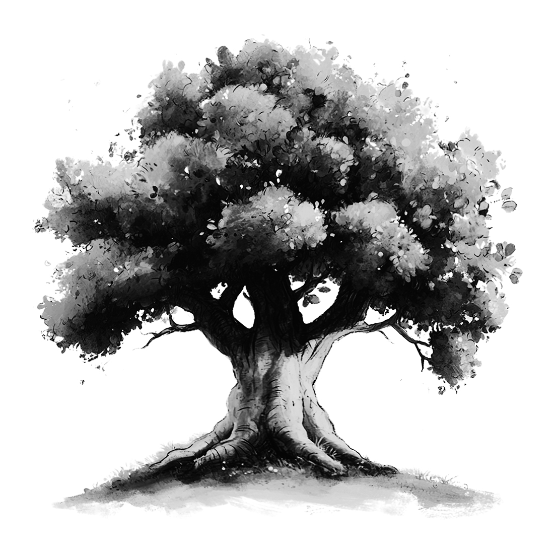 Ilustración de un roble