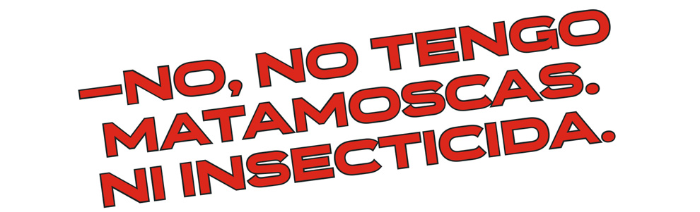 —No, no tengo matamoscas. Ni insecticida.