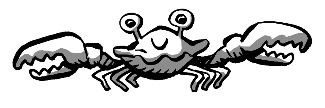 Ilustración de un cangrejo.